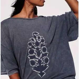 FP Movement by Free People Charcoal Graphic Tunic
